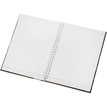 Logo trade promotional merchandise image of: Desk-Mate® A5 hard cover undated diary