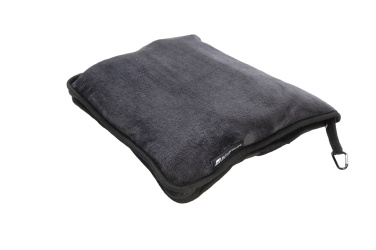 Logo trade business gifts image of: Blanket and pillow 2 in 1 AMIATA Schwarzwolf