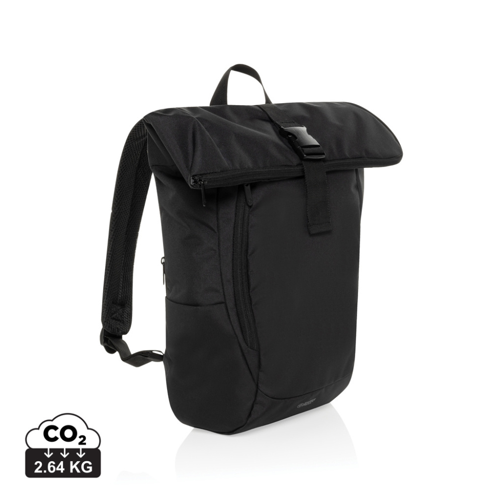 Logo trade advertising products image of: Swiss Peak Aware™ RPET Leonard 15.6 inch laptop backpack