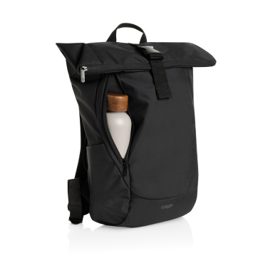Logo trade corporate gifts image of: Swiss Peak Aware™ RPET Leonard 15.6 inch laptop backpack