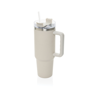 Logo trade business gifts image of: Stadley RCS recycled steel tumbler 1200ML