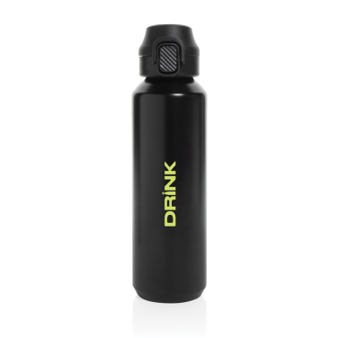 Logotrade promotional gift image of: Via RCS Re-steel lockable sport bottle 600ML