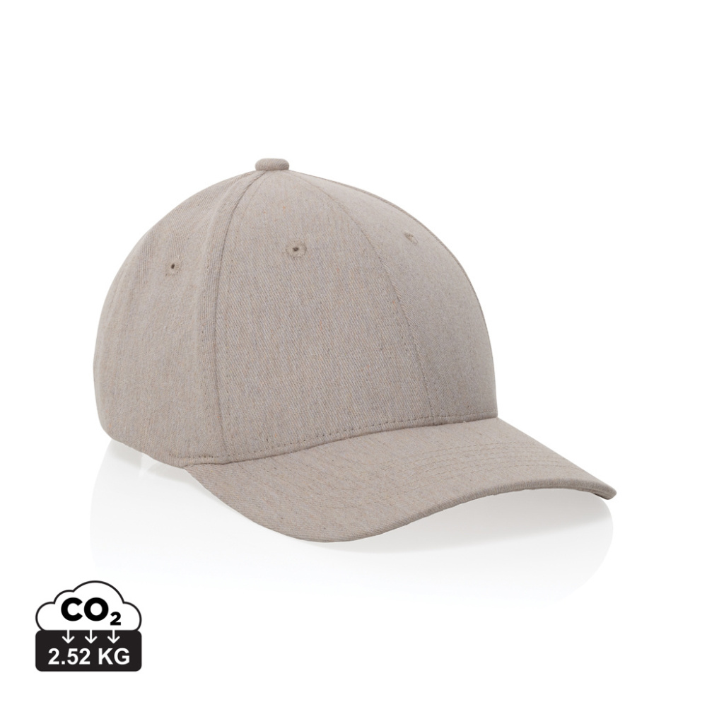 Logotrade promotional item image of: Milo AWARE™ recycled heather 6 panel cap 200gr