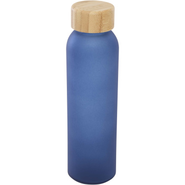 Logotrade promotional merchandise photo of: Lume 500 ml matte soda lime glass bottle with bamboo lid
