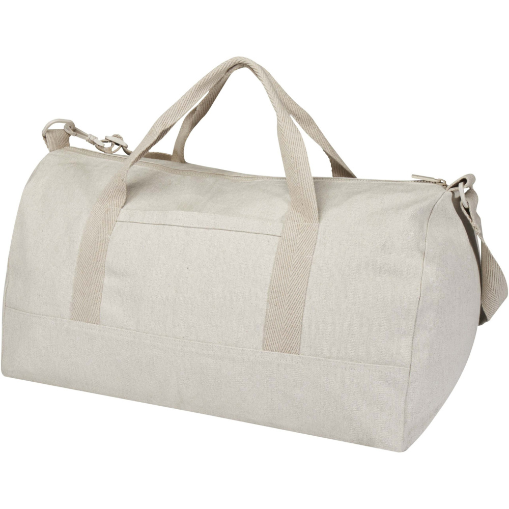 Logotrade advertising product image of: Porter 500 g/m² Aware™ recycled duffel bag 50L