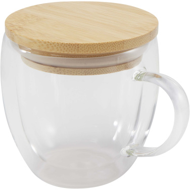 Logotrade promotional merchandise image of: Lenora 250 ml glass cup with bamboo lid