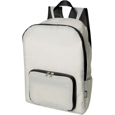 Logo trade promotional giveaways picture of: EcoFold RPET foldable backpack 15L