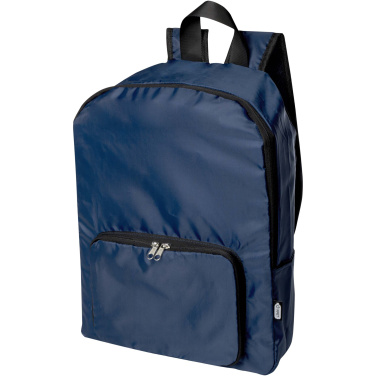 Logo trade promotional items image of: EcoFold RPET foldable backpack 15L