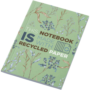 Logo trade promotional product photo of: Novella Austen A6 recycled soft cover notebook - 50 sheets