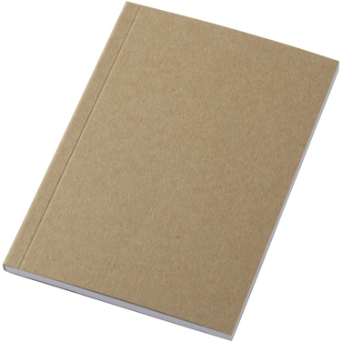 Logo trade promotional products image of: Novella Austen A6 recycled soft cover kraft notebook - 50 sheets