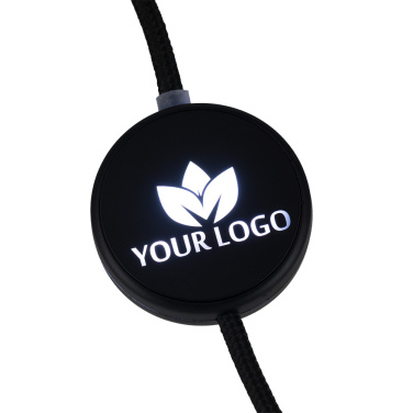 Logo trade promotional giveaways image of: Cable 4in1 with illuminated logo - LH-ZM02