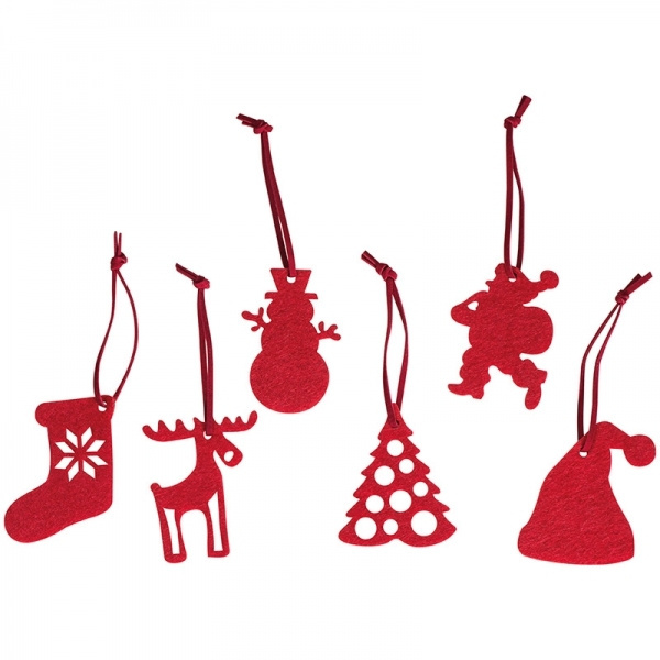 Logo trade promotional merchandise picture of: 6-piece Christmas tree decorations FERGUS