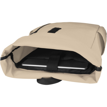 Logotrade advertising products photo of: Byron 15.6" GRS RPET roll-top backpack 18L