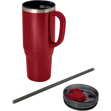 Logotrade corporate gift image of: Melbourne 1200 ml RCS certified insulated tumbler with straw