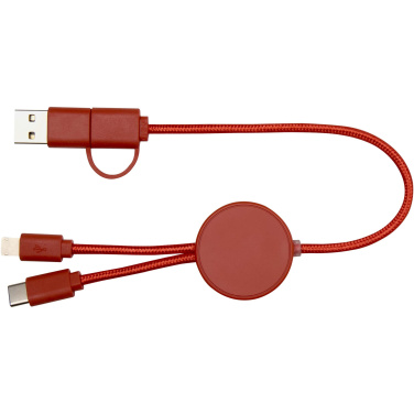 Logotrade promotional giveaways photo of: Citala 5-in-1 recycled plastic 30 cm data sync and 27W fast charge cable