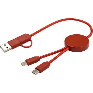 Logotrade advertising product image of: Citala 5-in-1 recycled plastic 30 cm data sync and 27W fast charge cable