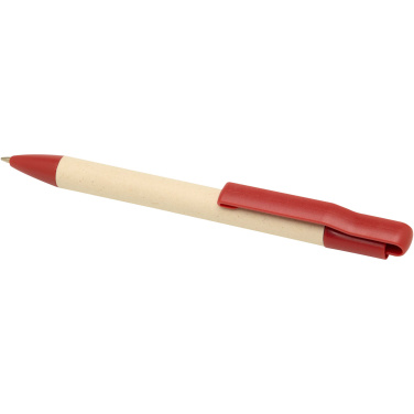 Logo trade business gift photo of: Liliana sugarcane paper ballpoint pen (blue ink)
