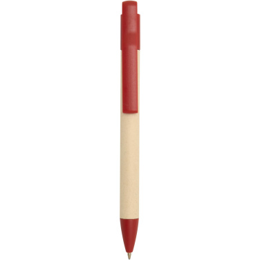 Logo trade promotional products image of: Liliana sugarcane paper ballpoint pen (blue ink)