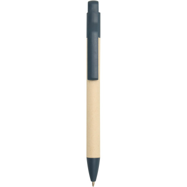 Logo trade promotional giveaways image of: Liliana sugarcane paper ballpoint pen (blue ink)