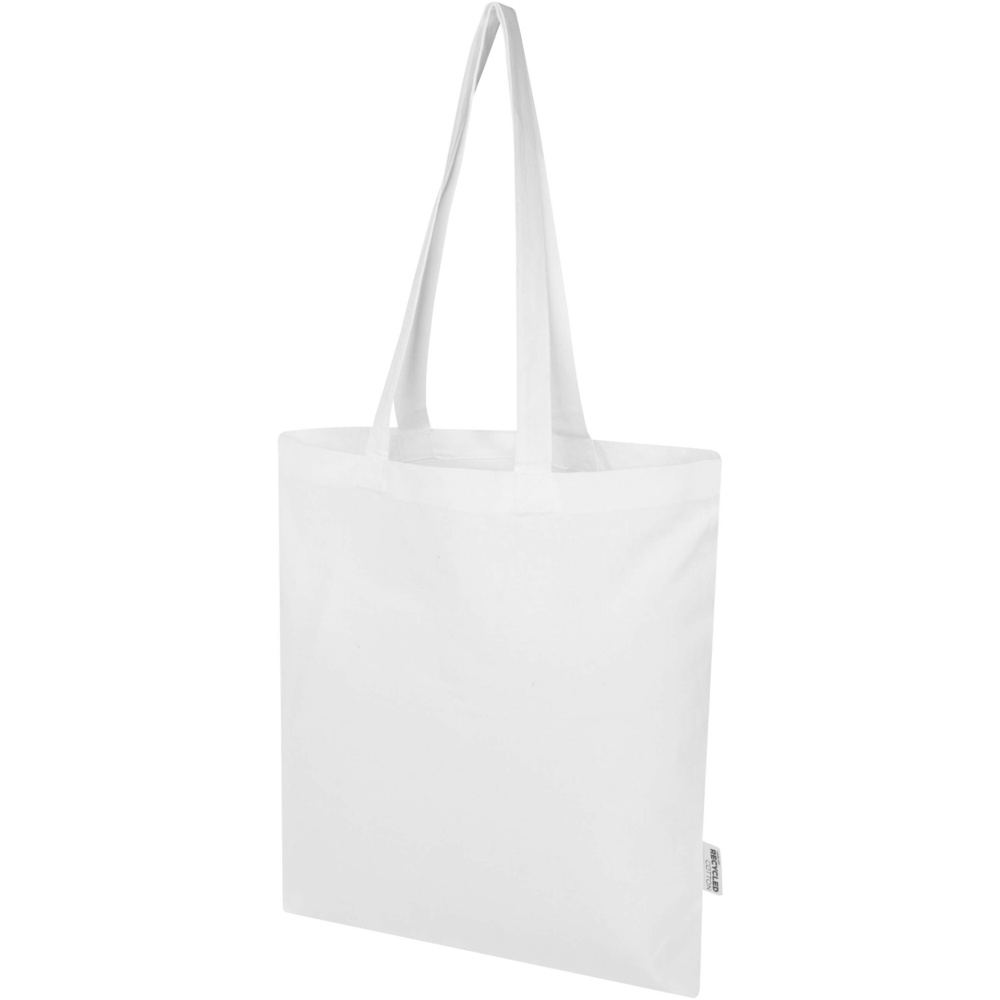 Logo trade promotional giveaway photo of: Madras Blend 140 g/m² GRS recycled cotton tote bag 7L