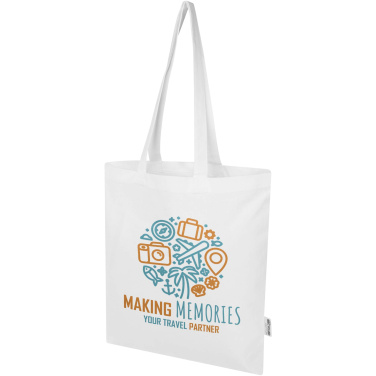 Logo trade advertising products picture of: Madras Blend 140 g/m² GRS recycled cotton tote bag 7L