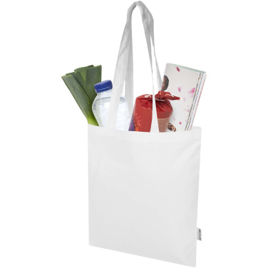 Logo trade promotional merchandise picture of: Madras Blend 140 g/m² GRS recycled cotton tote bag 7L