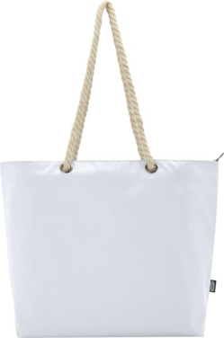 Logo trade corporate gifts image of: Panama GRS recycled beach cooler tote bag with cord handles