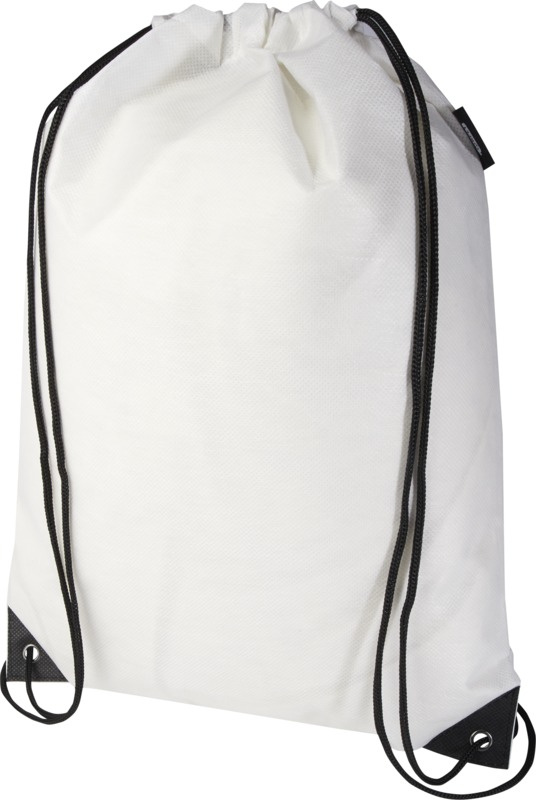 Logotrade promotional products photo of: Evergreen GRS recycled non-woven drawstring bag 5L