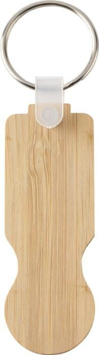 Logo trade promotional items image of: Ronan bamboo trolley keychain