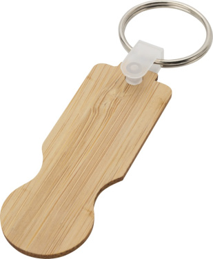 Logo trade advertising product photo of: Ronan bamboo trolley keychain