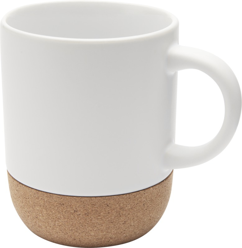 Logotrade advertising product image of: Billie 300 ml ceramic mug with cork details and matt finish