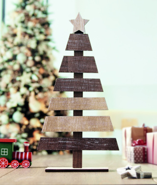 Logo trade corporate gifts image of: Wooden Christmas tree