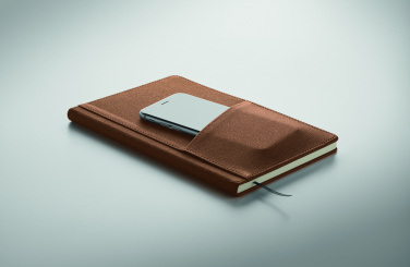 Logo trade promotional merchandise photo of: A5 notebook PU front pocket
