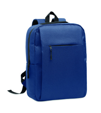 Logotrade business gifts photo of: Slim 15 inch laptop backpack made of 600D RPET polyester with a 210D lining and customizable printing