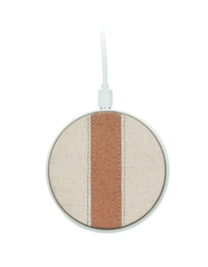 Logo trade promotional giveaway photo of: Cork wireless charger 15W