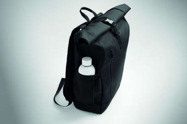 Logotrade corporate gift image of: Rolltop laptop rucksack 600D