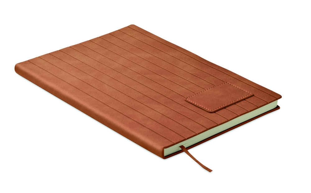 Logo trade promotional items picture of: A5 notebook in smokey PU