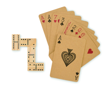 Logotrade promotional item picture of: Domino and cards set