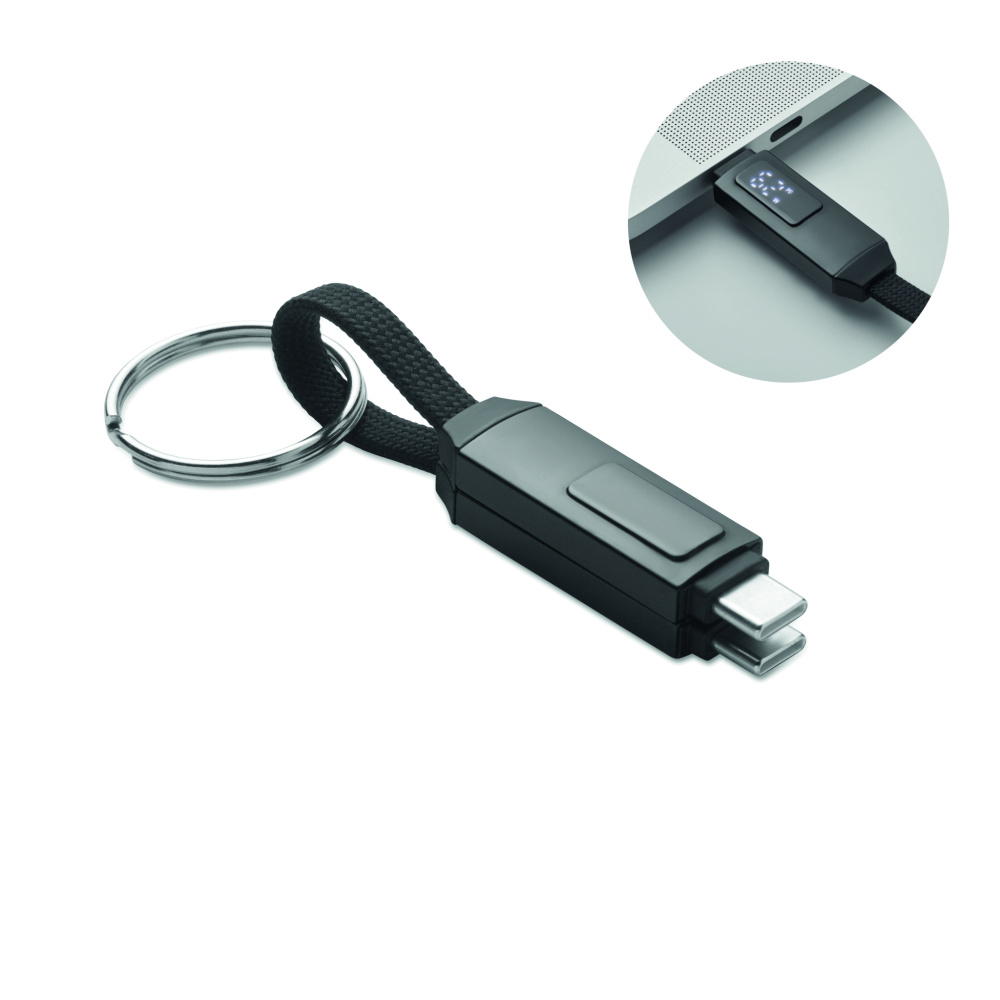 Logo trade promotional products image of: 60W charging cable keyring