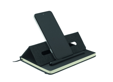Logo trade promotional gifts picture of: A5 notebook with phone holder