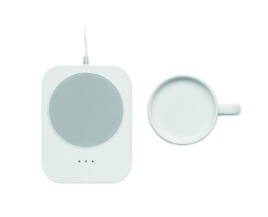 Logo trade advertising product photo of: Wireless charger mug warmer set