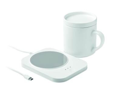 Logotrade corporate gift image of: Wireless charger mug warmer set