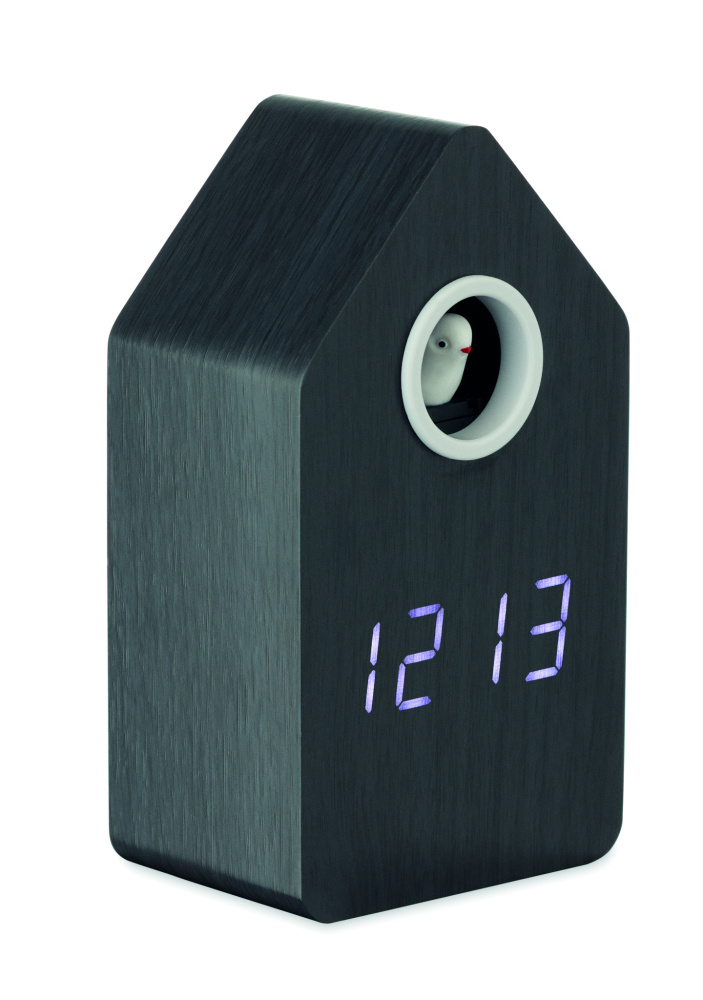 Logo trade promotional giveaway photo of: MDF cuckoo alarm clock