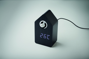Logo trade promotional merchandise image of: MDF cuckoo alarm clock