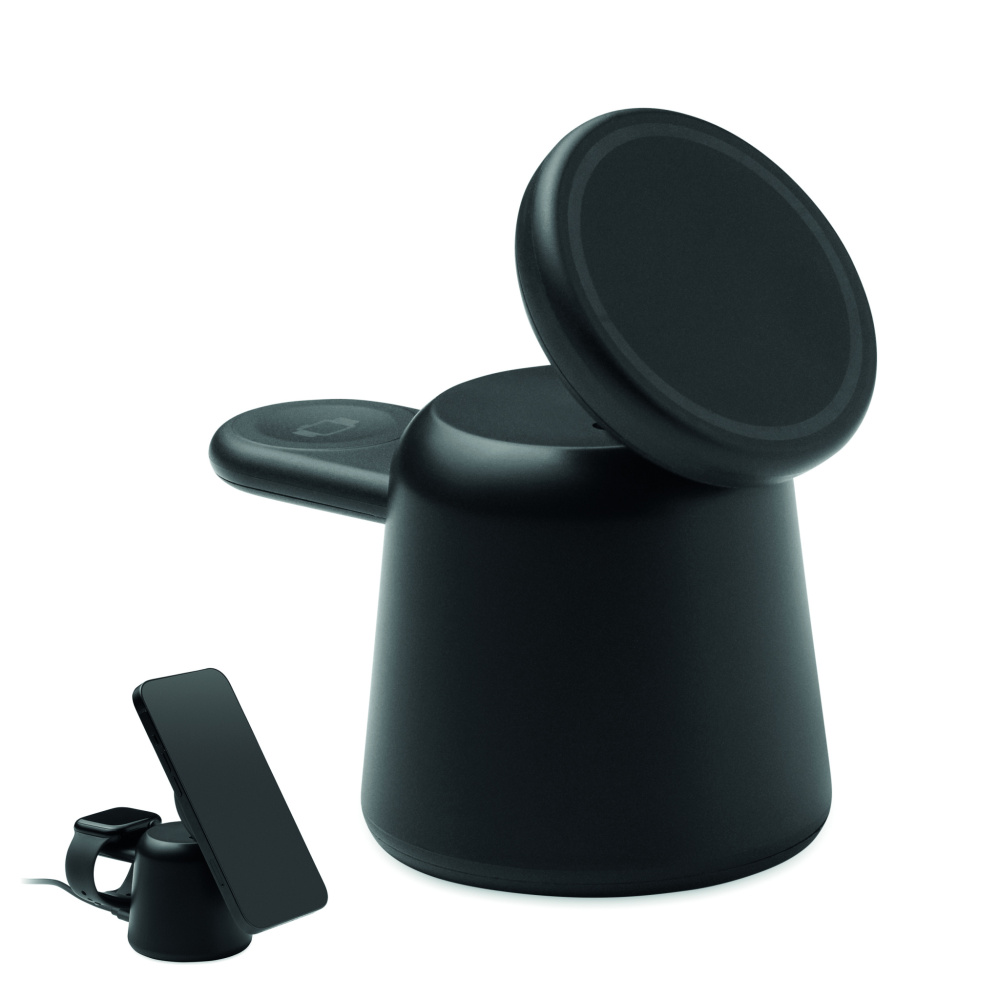 Logotrade promotional merchandise photo of: 3 in 1 wireless charger 15W