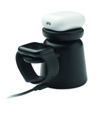 Logotrade promotional gift image of: 3 in 1 wireless charger 15W