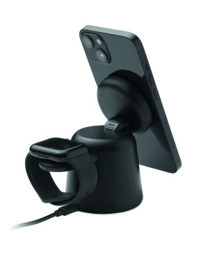 Logo trade promotional items image of: 3 in 1 wireless charger 15W