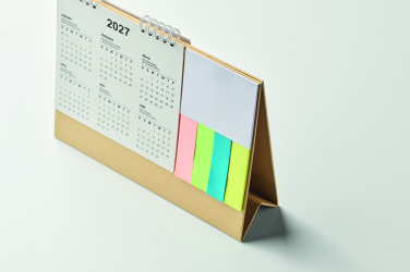 Logo trade promotional merchandise photo of: Desk calendar with memo pad
