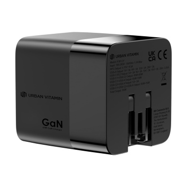 Logo trade business gifts image of: Urban Vitamin Mendocino 65W GaN charger retractable cable