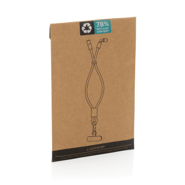 Logo trade promotional merchandise photo of: LoopAmp RCS RPET adjustable phone wrist strap 60W cable